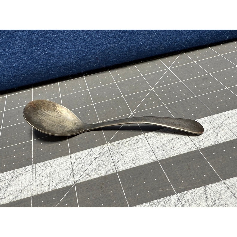 Sheffield England Silver‎ Plated Slotted Serving Spoon 1.5" 5"